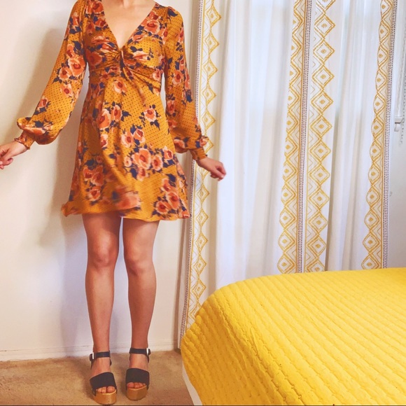 Free People Morning Light Silky Floral Mini Dress - Picture 14 of 16